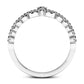 0.33 CT. T.W. Natural Diamond Heart Crown Ring in Solid 10K White Gold