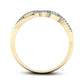 0.17 CT. T.W. Natural Diamond Interlocking Twist Loop Ring in Solid 10K Yellow Gold