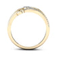 0.13 CT. T.W. Natural Diamond Triple Circle Multi-Row Ring in Solid 10K Yellow Gold