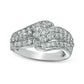 1.25 CT. T.W. Composite Natural Diamond Multi-Row Bypass Ring in Solid 10K White Gold