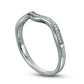 0.07 CT. T.W. Natural Diamond Contour Wedding Band in Solid 10K White Gold