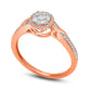 0.20 CT. T.W. Composite Natural Diamond Bypass Loop Promise Ring in Solid 10K Rose Gold