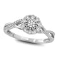 0.10 CT. T.W. Composite Natural Diamond Twist Promise Ring in Sterling Silver