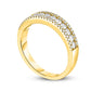 0.50 CT. T.W. Natural Diamond Multi-Row Band in Solid 10K Yellow Gold