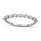 0.25 CT. T.W. Marquise and Round Natural Diamond Alternating Stackable Band in Solid 14K White Gold