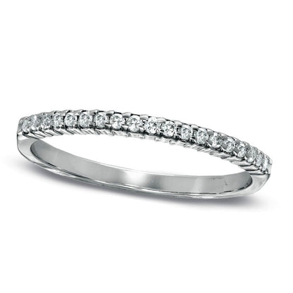 0.17 CT. T.W. Natural Diamond Band in Solid 10K White Gold