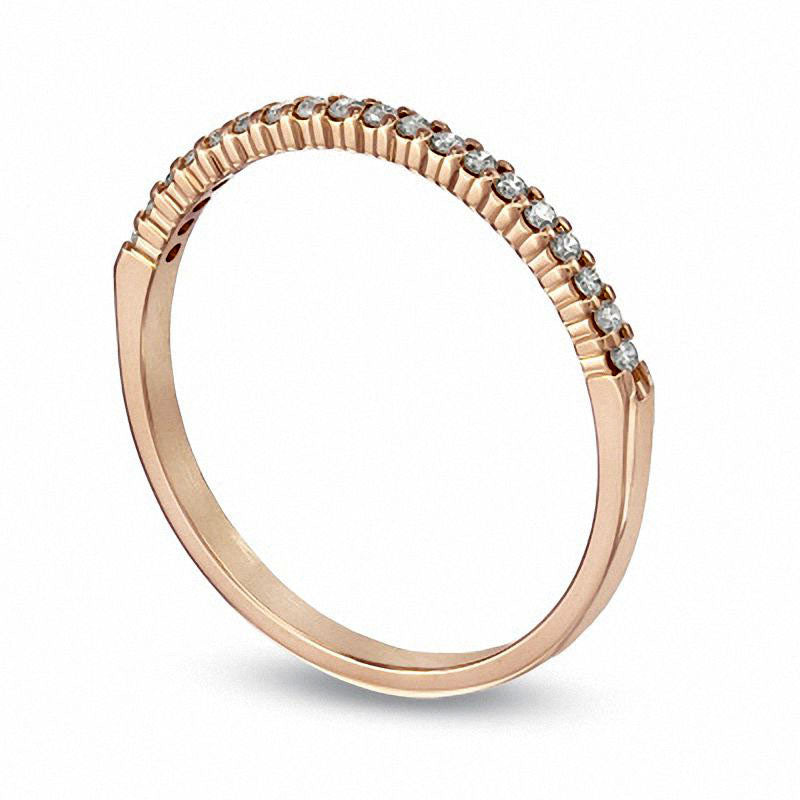 0.17 CT. T.W. Natural Diamond Band in Solid 10K Rose Gold