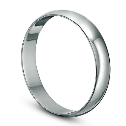 Men's 4.0mm Wedding Band in Solid 10K White Gold