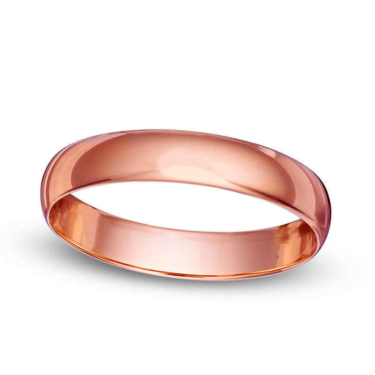 Ladies' 4.0mm Wedding Band in Solid 10K Rose Gold