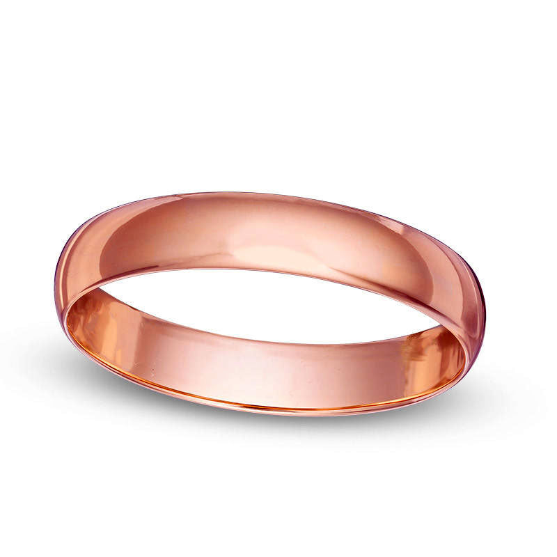 Men's 4.0mm Wedding Band in Solid 10K Rose Gold