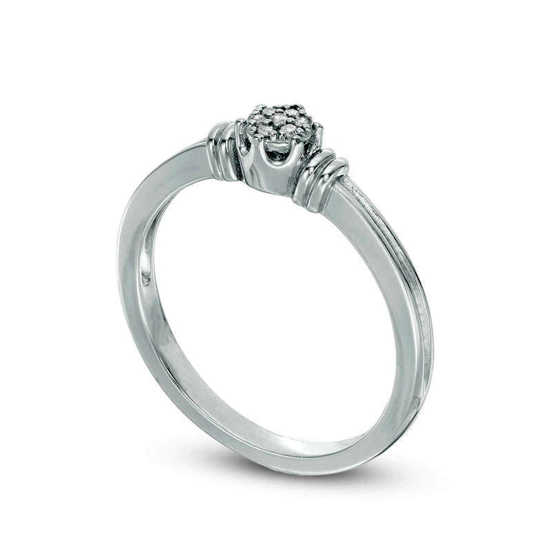 0.10 CT. T.W. Natural Diamond Antique Vintage-Style Three Piece Stackable Band Set in Sterling Silver