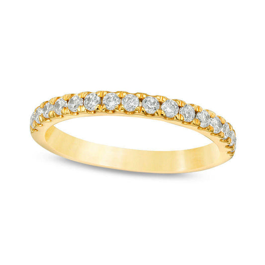 0.38 CT. T.W. Natural Diamond Wedding Band in Solid 10K Yellow Gold