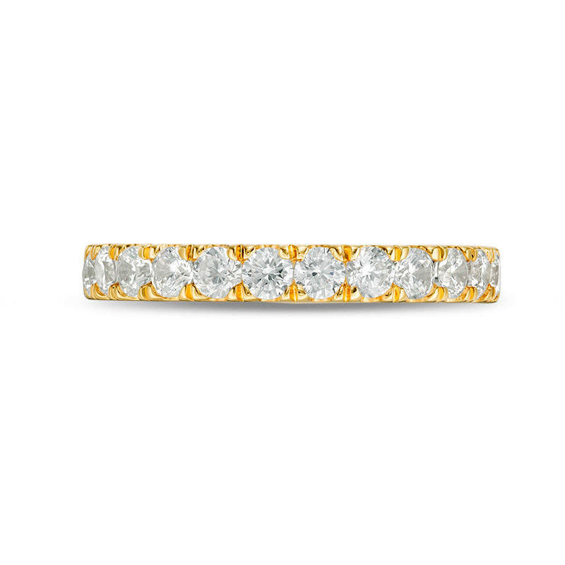 0.88 CT. T.W. Natural Diamond Wedding Band in Solid 10K Yellow Gold