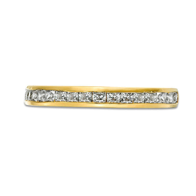 0.63 CT. T.W. Princess-Cut Natural Diamond Wedding Band in Solid 10K Yellow Gold