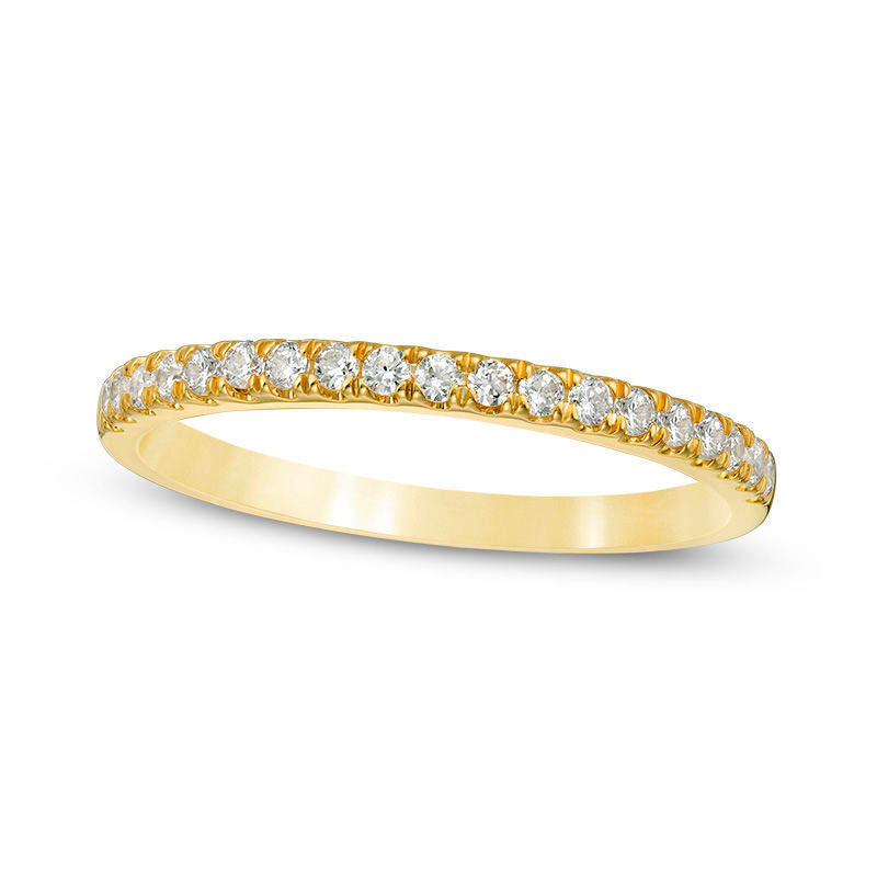 0.25 CT. T.W. Natural Diamond Wedding Band in Solid 10K Yellow Gold