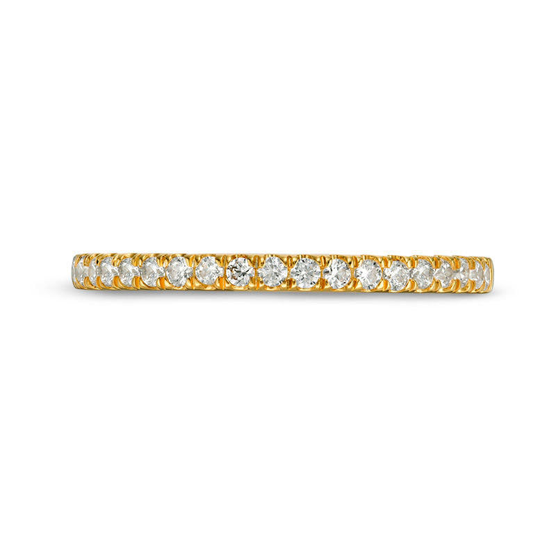 0.25 CT. T.W. Natural Diamond Wedding Band in Solid 10K Yellow Gold