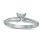 0.50 CT. Certified Princess-Cut Natural Clarity Enhanced Diamond Solitaire Engagement Ring in Solid 14K White Gold (I/SI2)