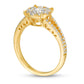 1.0 CT. T.W. Natural Diamond Frame Split Shank Engagement Ring in Solid 14K Gold