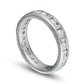 1.0 CT. T.W. Baguette and Round Natural Diamond Alternating Eternity Wedding Band in Solid 18K White Gold (G/SI2)