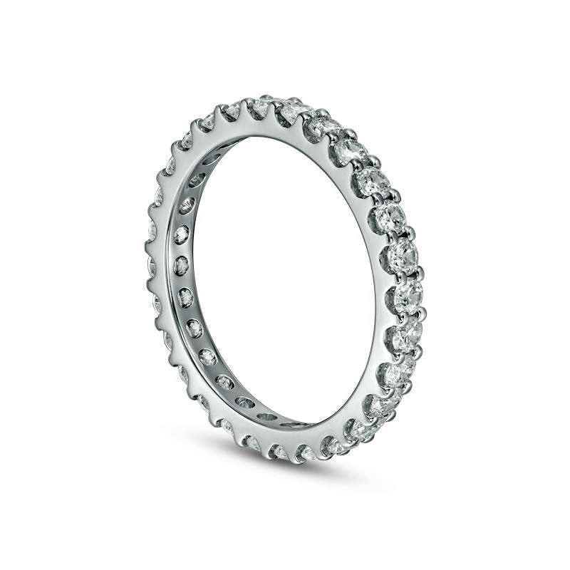 1.0 CT. T.W. Natural Diamond Eternity Band in Solid 14K White Gold (H/SI2