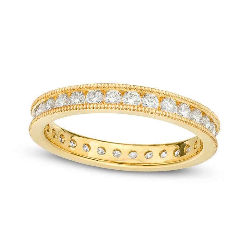 1.0 CT. T.W. Natural Diamond Antique Vintage-Style Eternity Band in Solid 14K Gold (H/SI2)