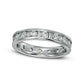 1.5 CT. T.W. Baguette and Round Natural Diamond Eternity Band in Solid 14K White Gold (H/SI2)
