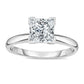 1.33 CT. Certified Princess-Cut Natural Clarity Enhanced Diamond Solitaire Engagement Ring in Solid 14K White Gold (I/SI2)