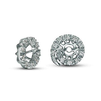 0.17 CT. T.W. Diamond Swirl Frame Earring Jackets in 14K White Gold
