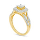1.0 CT. T.W. Princess-Cut Natural Diamond Frame Loop Shank Engagement Ring in Solid 14K Gold