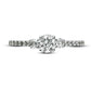 0.75 CT. T.W. Natural Diamond Three Stone Engagement Ring in Solid 14K White Gold