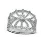 0.75 CT. T.W. Natural Diamond Web Ring in Solid 10K White Gold