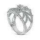 0.75 CT. T.W. Natural Diamond Web Ring in Solid 10K White Gold