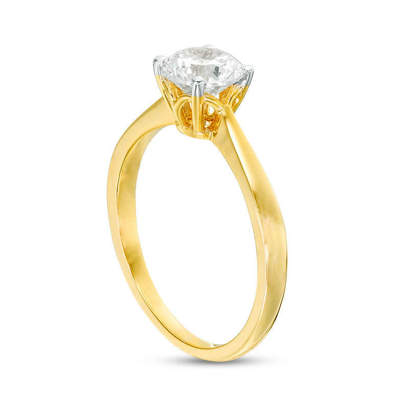 0.63 CT. Natural Clarity Enhanced Diamond Solitaire Engagement Ring in Solid 14K Gold (I/I2)