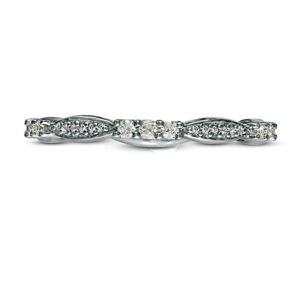 0.38 CT. T.W. Natural Diamond Marquise Shape Eternity Band in Sterling Silver