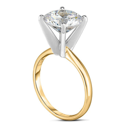 3.5 CT. Natural Clarity Enhanced Diamond Solitaire Engagement Ring in Solid 14K Gold (I/I2)