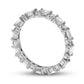 1.38 CT. T.W. Baguette and Round Natural Diamond Eternity Band in Solid 14K White Gold