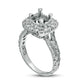 1.5 CT. T.W. Natural Diamond Cushion Frame Semi-Mount in Solid 14K White Gold