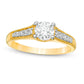 0.88 CT. T.W. Natural Diamond Antique Vintage-Style Engagement Ring in Solid 14K Gold