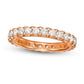 1.5 CT. T.W. Natural Diamond Eternity Wedding Band in Solid 14K Rose Gold