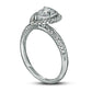 1.33 CT. T.W. Certified Pear-Shaped Natural Diamond Frame Engagement Ring in Solid 14K White Gold (I/SI2)