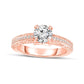1.0 CT. T.W. Natural Diamond Antique Vintage-Style Engagement Ring in Solid 14K Rose Gold
