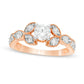 1.0 CT. T.W. Natural Diamond Leaf Sides Antique Vintage-Style Engagement Ring in Solid 10K Rose Gold