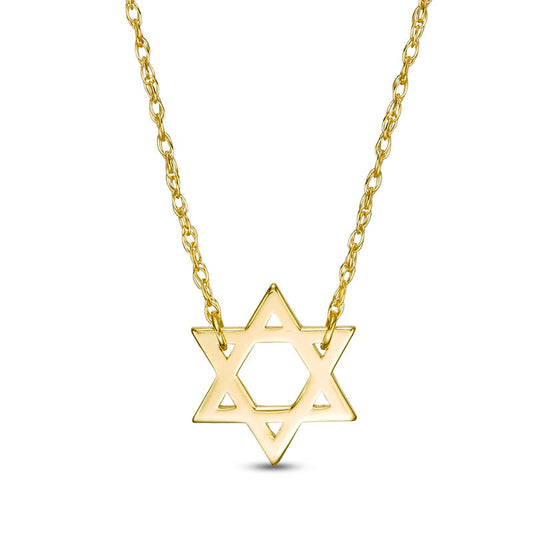 Star of David Necklace in 14K Gold