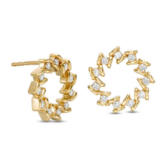 0.25 CT. T.W. Diamond Windmill Stud Earrings in 10K Gold