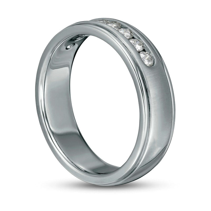 Men's 0.50 CT. T.W. Certified Lab-Created Diamond Wedding Band in Solid 14K White Gold - Size 10