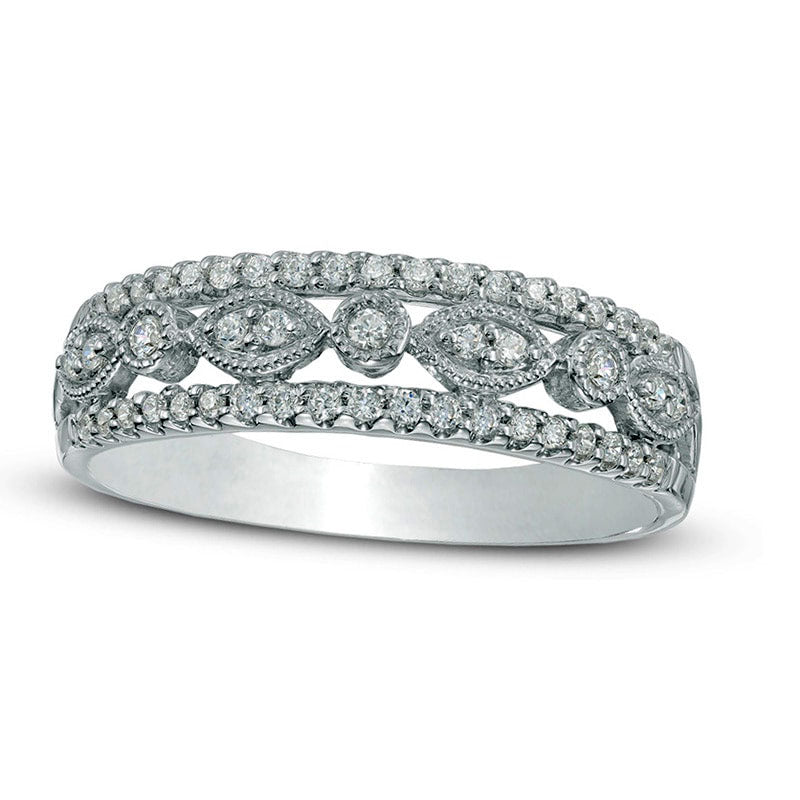 0.20 CT. T.W. Natural Diamond Band in Solid 10K White Gold