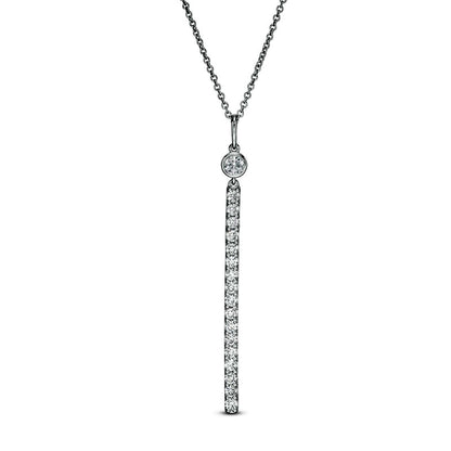 0.5 CT. T.W. Certified Lab-Created Diamond Stick Drop Pendant in 14K White Gold (F/SI2)