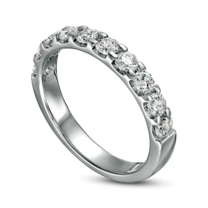 1.0 CT. T.W. Certified Natural Diamond Band in Solid 18K White Gold (I/VS2)