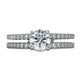 1.25 CT. T.W. Natural Diamond Split Shank Engagement Ring in Solid 14K White Gold (I/I2)