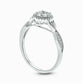0.20 CT. T.W. Composite Natural Diamond Frame Heart Sides Promise Ring in Sterling Silver